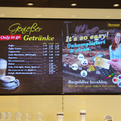 CoffeeBoard Bilschrimwerbung Bäckerei Merzenich